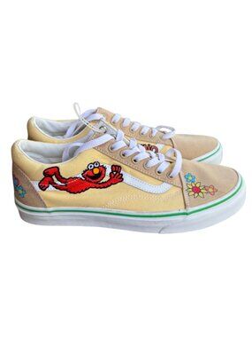 Vans X Sesame Street Old Skool Elmo Flower Embroidered Men Size 8 Women Size 9.5
